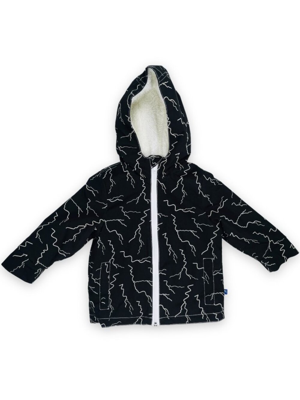 Kickee Pants Lightning Bolt Hooded Weather Resistant Fuzzy Lined Coat 12-18m